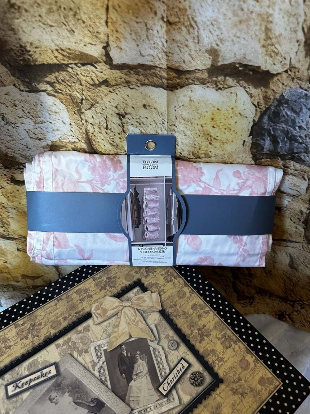 Room 2 Room 12-Pocket Hanging Shoe Organizer, Pink Floral